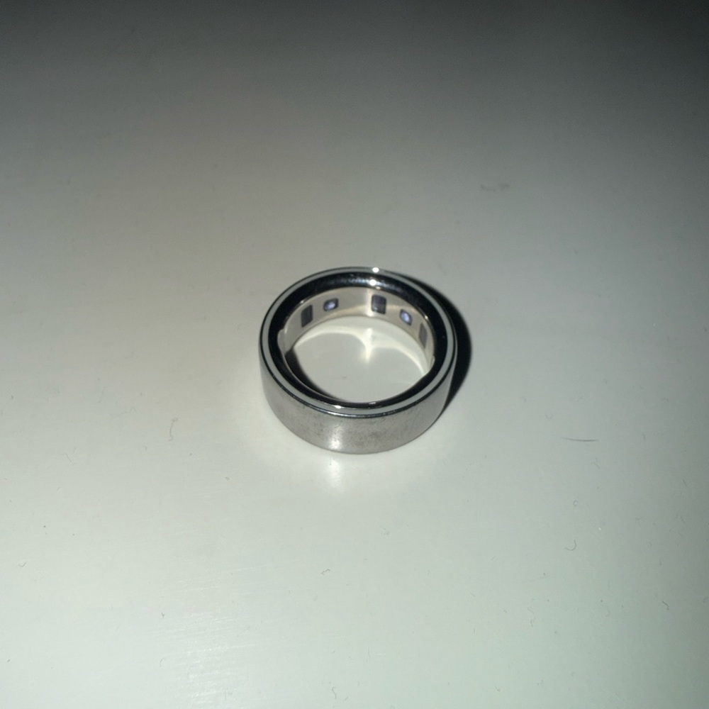 Oura Ring- Size 8 Silver, Used